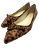 Sarah Flint Shoe Size 38 Brown Pony Hair Leopard Pointed Toe Bow Detail Flats Brown / 38