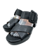 Aquatalia Shoe Size 9 Black Leather Criss Cross Detail Buckle Strap Sandals Black / 9