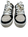 Reiss Shoe Size 7.5 Beige & Black Canvas & Leather Low Top Lace Up Sneakers Beige & Black / 7.5