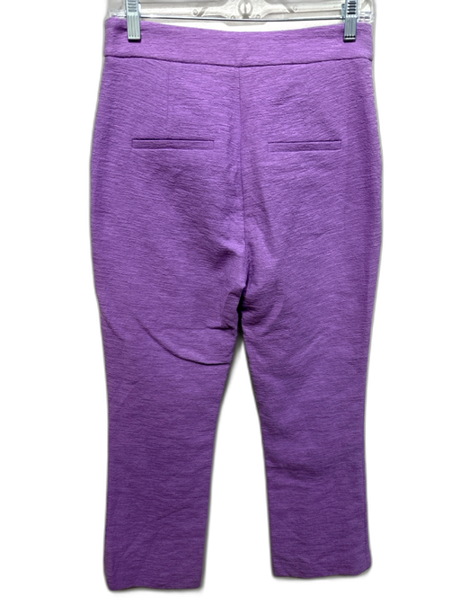 Veronica Beard Size 2 Purple Cotton Zip Fly Textured Pockets Pants Purple / 2