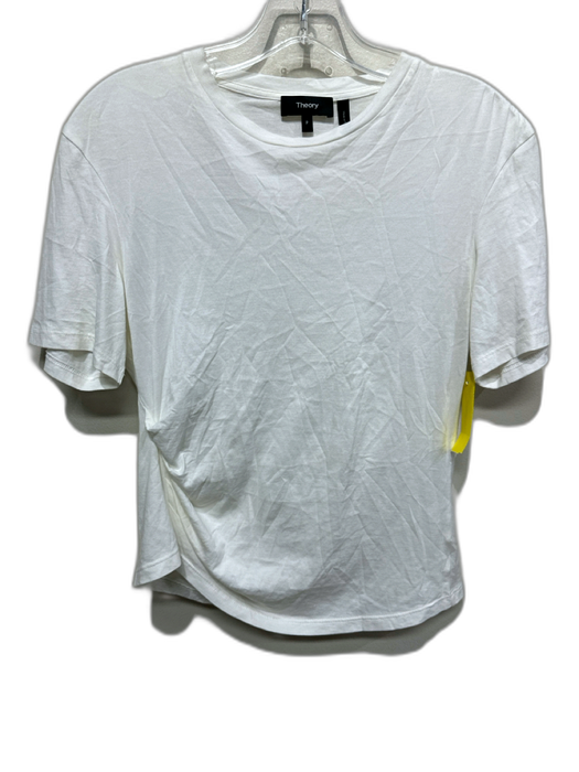 Theory Size P White Cotton Short Sleeve Top White / P