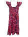 Tuckernuck Size XS Pink, Red, Blue Cotton Sleeveless Floral Smocked Top Dress Pink, Red, Blue / XS