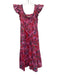 Tuckernuck Size XS Pink, Red, Blue Cotton Sleeveless Floral Smocked Top Dress Pink, Red, Blue / XS
