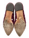 Tory Burch Shoe Size 7 Purple Leather Scalloped Pointed Toe Suede Flats Purple / 7
