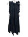 Ulla Johnson Size 8 Black Cotton Ruffle Shoulder Sleeveless Keyhole Back Dress Black / 8
