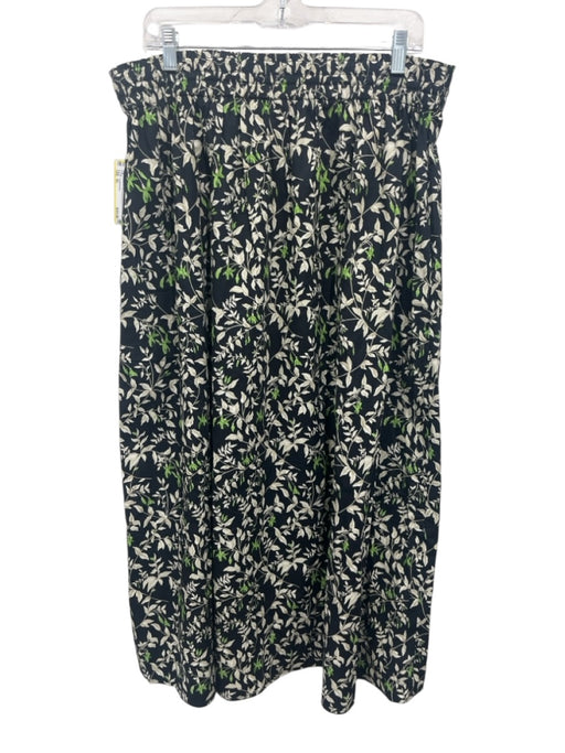 Tuckernuck Size XL Black, Cream & Green Cotton Elastic & Drawstring Waist Skirt Black, Cream & Green / XL