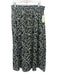 Tuckernuck Size XL Black, Cream & Green Cotton Elastic & Drawstring Waist Skirt Black, Cream & Green / XL