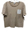 Lake Size XL Beige & White Pima Cotton Striped Elastic Waist Capri Pant Set Beige & White / XL