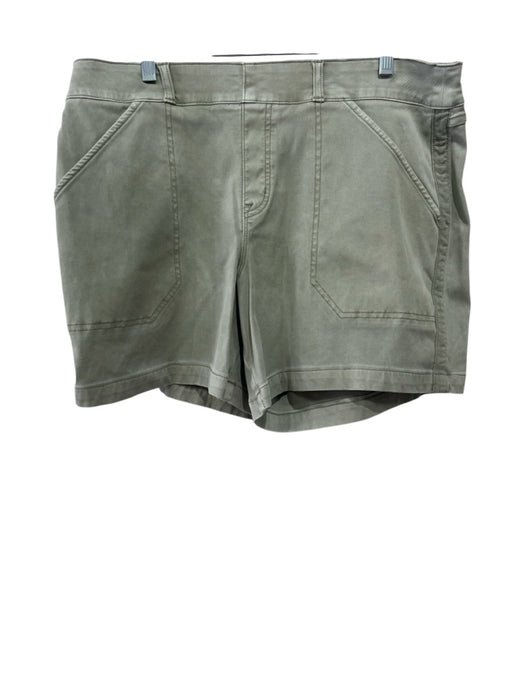 Spanx Size XL Green Cotton Elastic Waist Pockets Shorts Green / XL