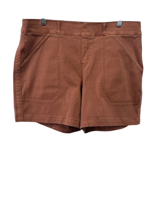 Spanx Size XL Brown Cotton Elastic Waist Pockets Shorts Brown / XL