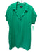 J. Crew Size XL Green Cotton V Neck Gauze Sleeveless Knee length Dress Green / XL