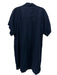 Baird McNutt Size XL Navy Linen Button Front Short Sleeve Collared Dress Navy / XL