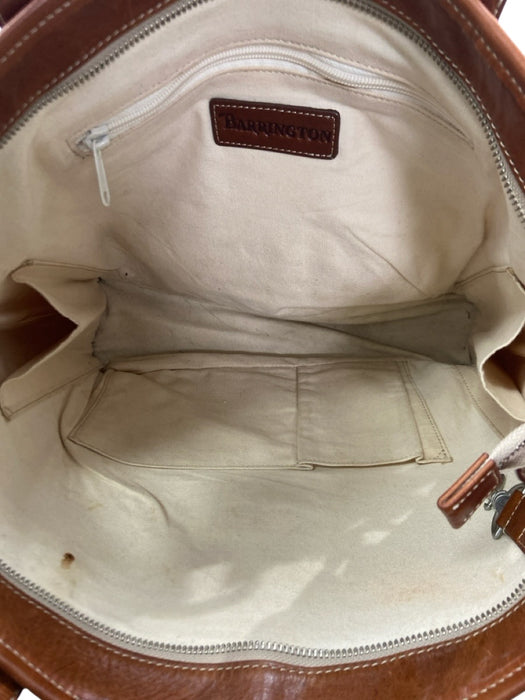 Barrington Brown & Multi Synthetic Leather Zip Close Printed Bag Brown & Multi / M