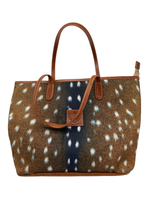 Barrington Brown & Multi Synthetic Leather Zip Close Printed Bag Brown & Multi / M