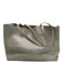 Tory Burch Grey Leather Pebbled Top Handle Open Top Tote Bag Grey / M