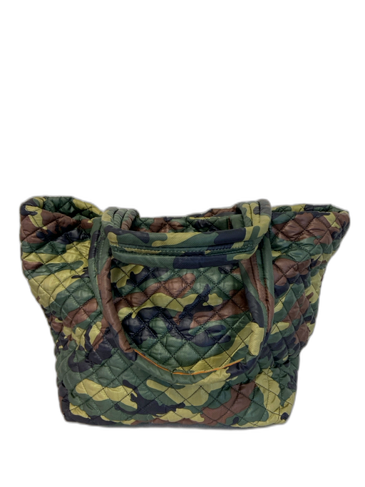 MZ Wallace Green & Multi Synthetic Top Handle Zip Close Camo Quilted Bag Green & Multi / L