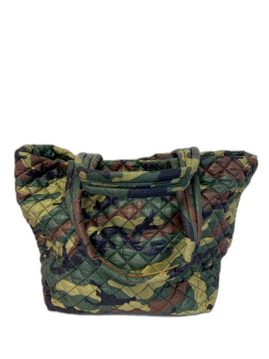 MZ Wallace Green & Multi Synthetic Top Handle Zip Close Camo Quilted Bag Green & Multi / L