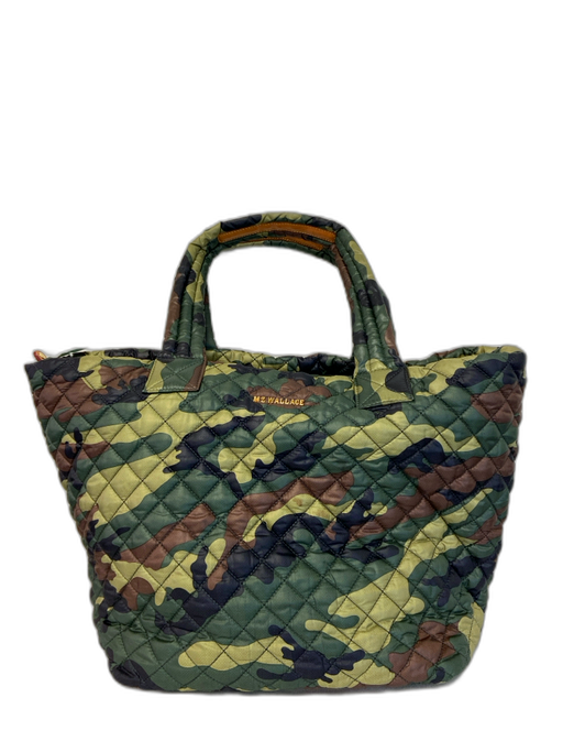 MZ Wallace Green & Multi Synthetic Top Handle Zip Close Camo Quilted Bag Green & Multi / L