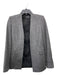 Theory Size 2 Dark Gray Viscose Heathered padded Open Front Blazer Jacket Dark Gray / 2