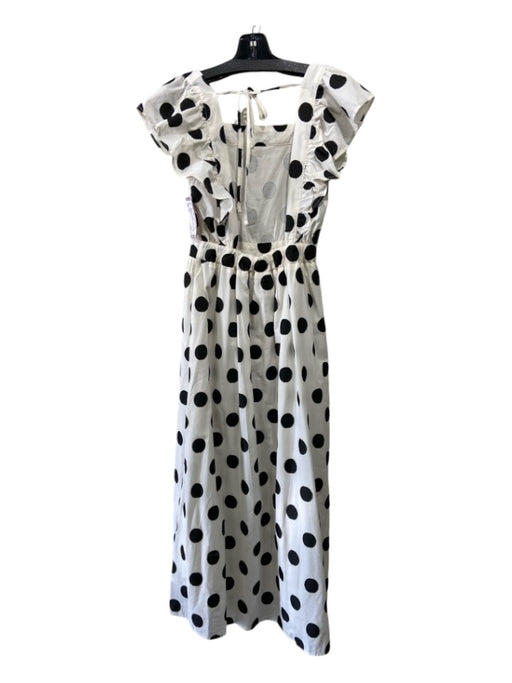 Amadi Size XS White & Black Cotton, Viscose, Polyester Polka Dots Dress White & Black / XS