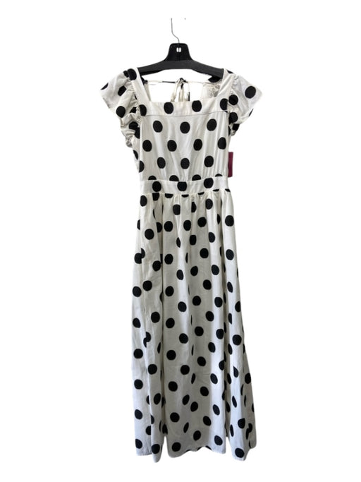 Amadi Size XS White & Black Cotton, Viscose, Polyester Polka Dots Dress White & Black / XS