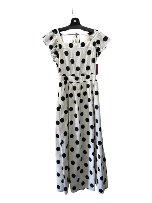 Amadi Size XS White & Black Cotton, Viscose, Polyester Polka Dots Dress White & Black / XS