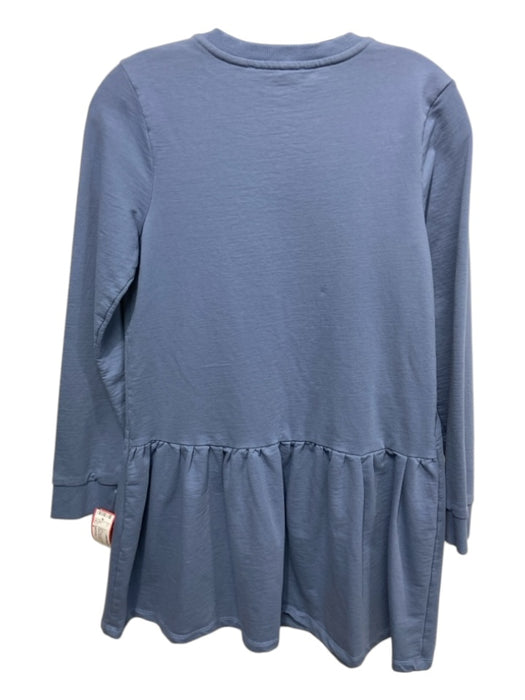 English Factory Size S Blue Cotton Long Sleeve Sweatshirt Material Dress Blue / S