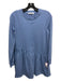 English Factory Size S Blue Cotton Long Sleeve Sweatshirt Material Dress Blue / S