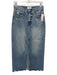Pistola Size 26 Medium Wash Cotton Denim High Rise Distressed Front Slit Skirt Medium Wash / 26