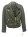Madewell Size Small Dark Green Lamb leather Long Sleeve Zip Front Jacket Dark Green / Small