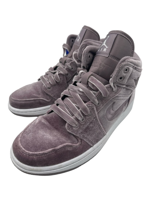 Nike Air Jordan Shoe Size 8.5 Purple & White Velvet Rubber Sole Lace Up Sneakers Purple & White / 8.5