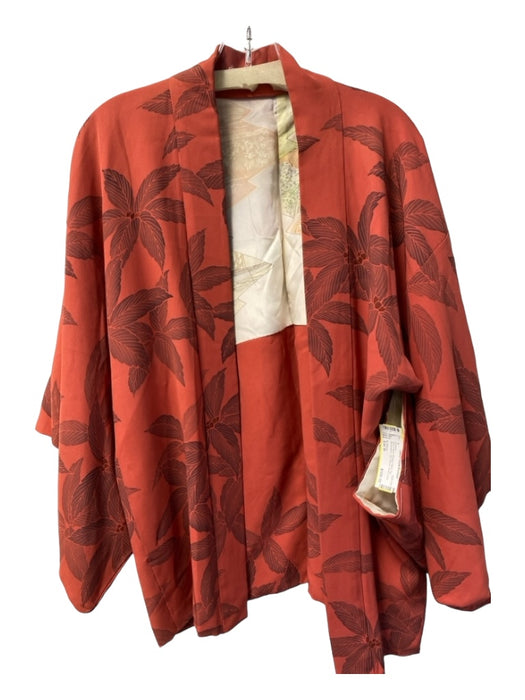 No Brand Size Est M Red & Multi Missing Fabric Tag Reversable Half Sleeve Kimono Red & Multi / Est M