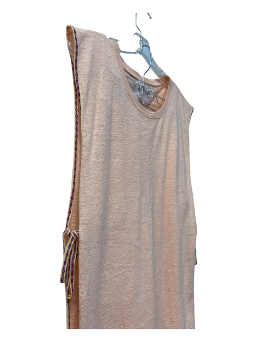 Pitusa Size Small Light Pink Cotton Open Sides Embroider Detailing Solid Set Light Pink / Small