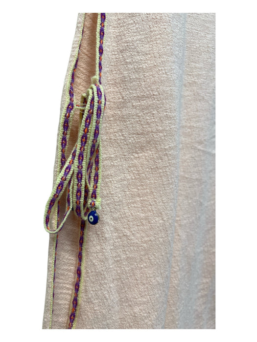 Pitusa Size Small Light Pink Cotton Open Sides Embroider Detailing Solid Set Light Pink / Small