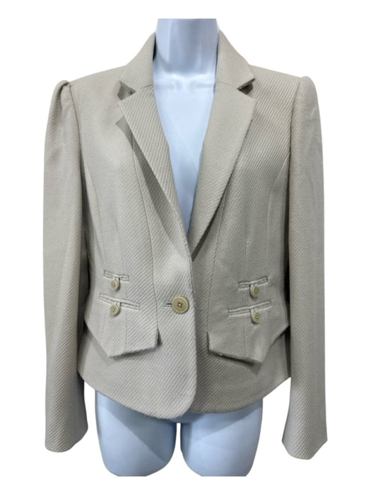 3.1 Phillip Lim Size 6 Beige Wool Zip & Hook Closure Button Detail Pants Set Beige / 6