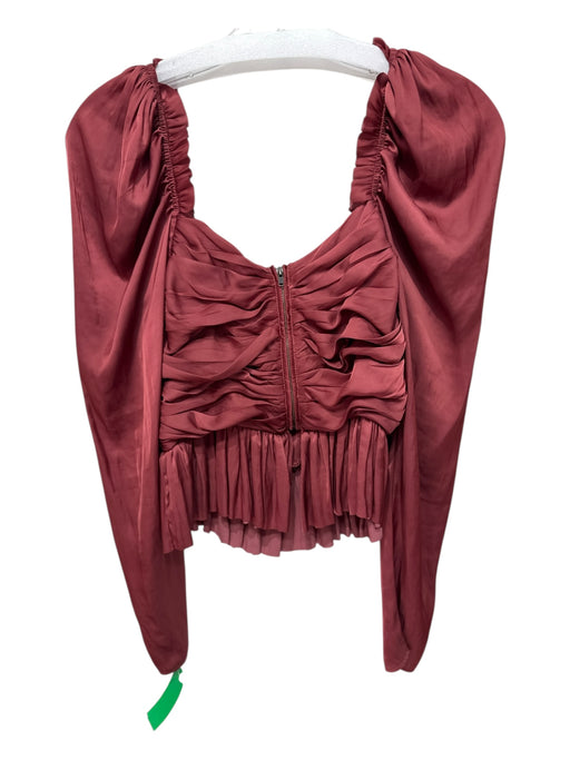 Ulla Johnson Size 4 Desert Rose Polyester Back Zip Pleated Sarong Top Desert Rose / 4