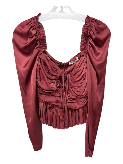 Ulla Johnson Size 4 Desert Rose Polyester Back Zip Pleated Sarong Top Desert Rose / 4