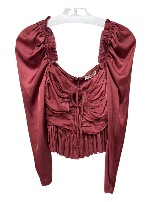 Ulla Johnson Size 4 Desert Rose Polyester Back Zip Pleated Sarong Top Desert Rose / 4