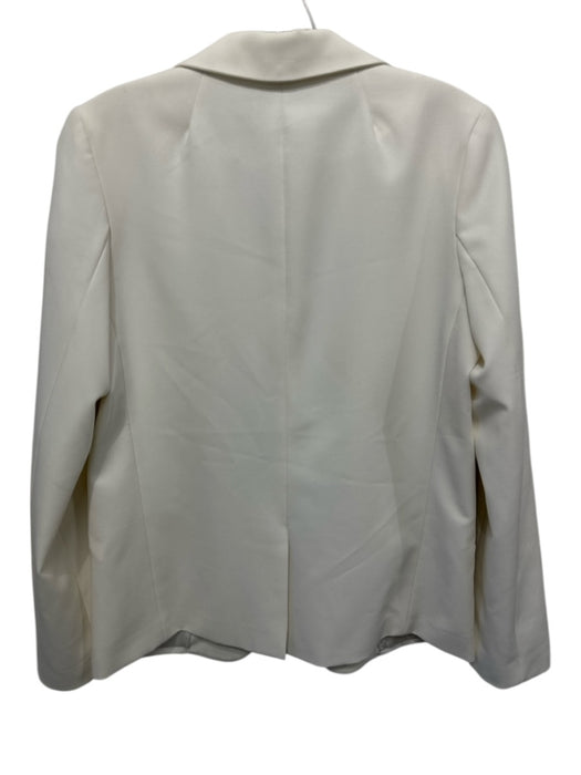 Aqua Size S Cream Polyester & Rayon Open Front Blazer Jacket Cream / S