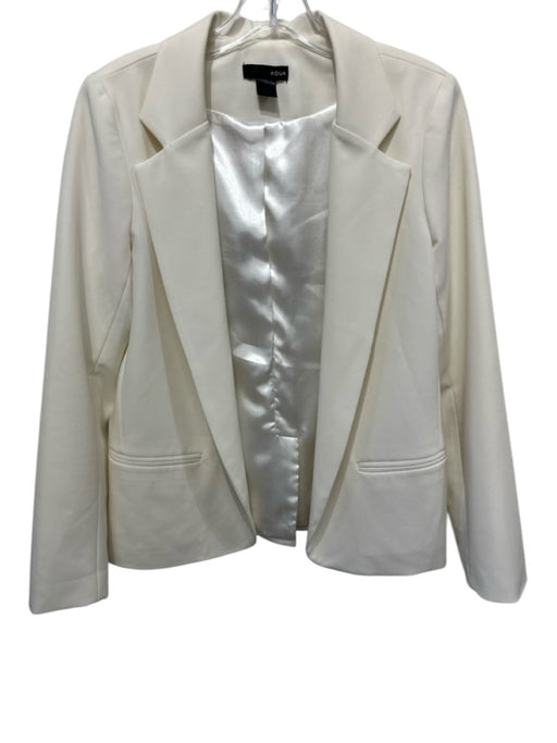 Aqua Size S Cream Polyester & Rayon Open Front Blazer Jacket Cream / S