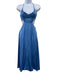 Line & Dot Size S Light Blue Polyester Satin Adjustable Straps Sleeveless Dress Light Blue / S
