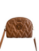 Valentino Brown Leather Gold hardware Logo Studded Crossbody Bag Brown / Small