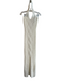 JLuxLabel Size S White Acrylic Knit Halter V Neck slit Dress White / S