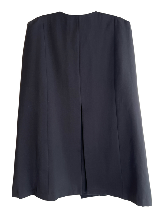 Adelyn Rae Size XS Black Polyester Blazer Cape 2 Button V Neck Dress Black / XS