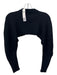 525 America Size M/L Black Cotton Cropped Button Detail Sweater Black / M/L