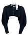 525 America Size M/L Black Cotton Cropped Button Detail Sweater Black / M/L