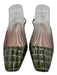 Aquazzura Shoe Size 38.5 Green & Gray Patent Leather Croc Embossed Sandals Green & Gray / 38.5