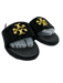Tory Burch Shoe Size 39 Black Leather Bedazzled Logo Slide Open Toe Sandals Black / 39