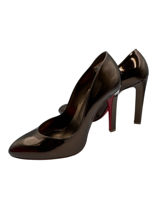 Christian Louboutin Shoe Size 39 Gold Patent Leather Stiletto Shine Pumps Gold / 39