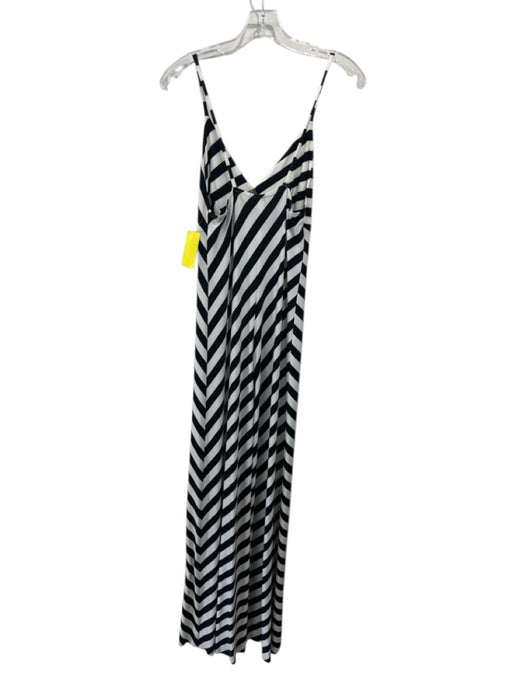 Norma Kamali Size S Black & White Polyester & Viscose Spaghetti Strap Jumpsuit Black & White / S